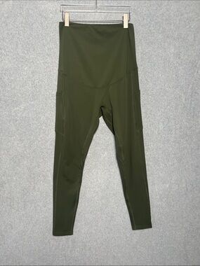 Enerful Olive Green Maternity Leggings Size L